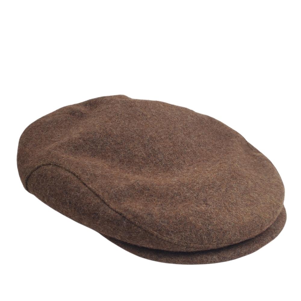 Wigens Brown Wool Newsboy Cap w/ Earflaps. Size 61. - Picture 6 of 13